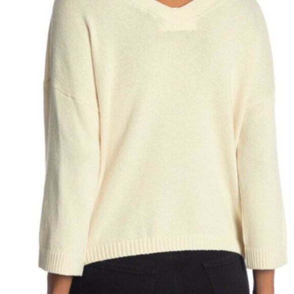 Madewell Double-V Pullover Sweater Size Medium - Picture 2 of 2